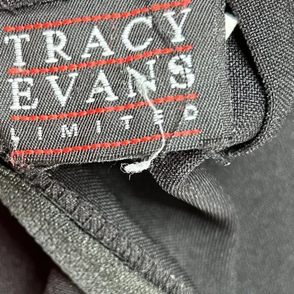 VTG Tracy Evans Maxi Pencil Skirt Women's 9 Black Business Office Side Slit USA - Picture 8 of 15